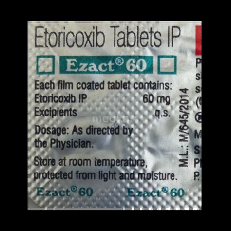 EZACT 60MG TABLET 10'S Price, Uses, Side Effects & Substitutes | Medkart