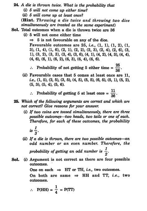 Image result for Probability Class 10 Exercise