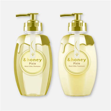 & Honey Pixie Moist Silky Shampoo & Treatment Set 440ml Each - Buy Me Japan