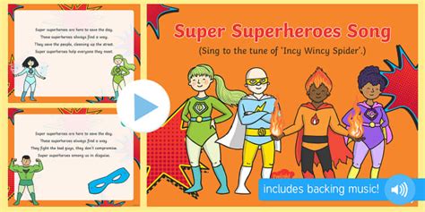 Super Superheroes Song PowerPoint
