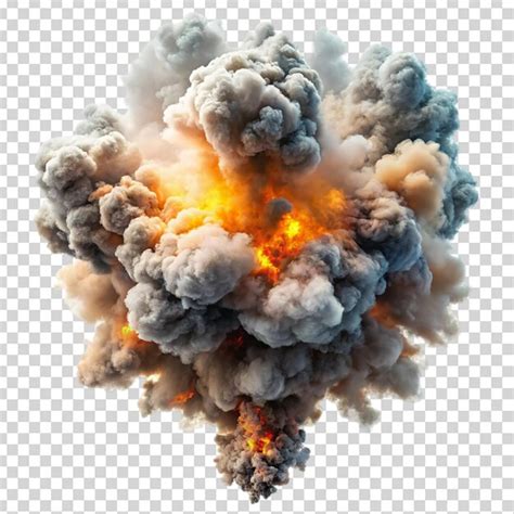 Explosion of smoke isolated on transparent background | Premium AI ...