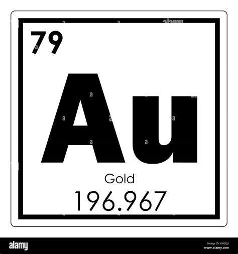 Gold chemical element periodic table science symbol Stock Photo - Alamy