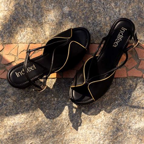 Black peep-toe Block Heels –Sleek, Comfortable, Timeless|Indifeet