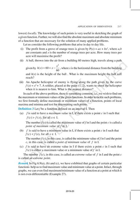 Application Of Derivatives - NCERT Book of Class 12 Mathematics Part I