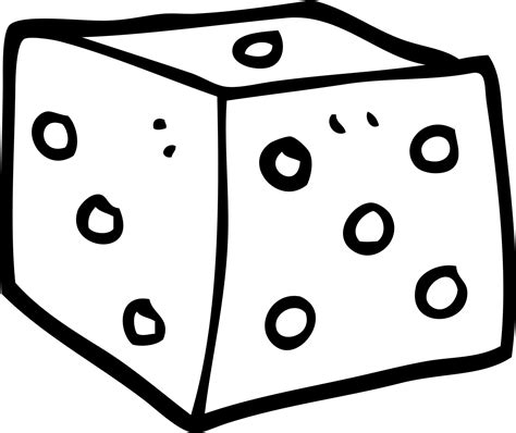 line drawing cartoon classic dice 12210559 Vector Art at Vecteezy