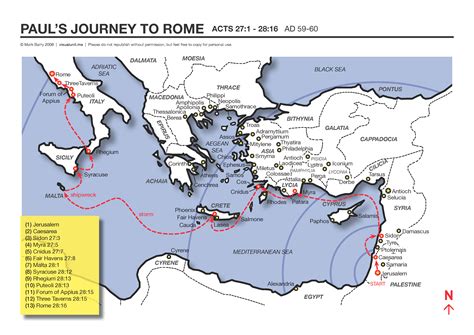 Printable Blank Map Of Paul S Missionary Journeys
