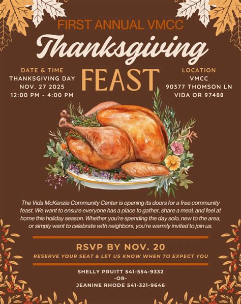 First Annual Thanksgiving Dinner at the VMCC, Vida McKenzie Community ...