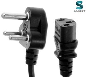 samest 3 Pin PC Power Cable (Cord) for Desktop Monitor | SMPS | Printer ...