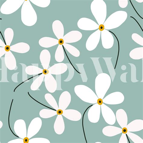 Spring Daisy Flower Pattern 的图像结果