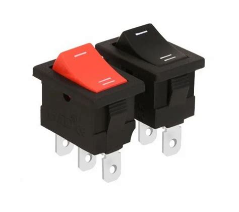 Mini Rocker Switch - 3 Pin Center Off SPDT Mini Rocker Switch ...