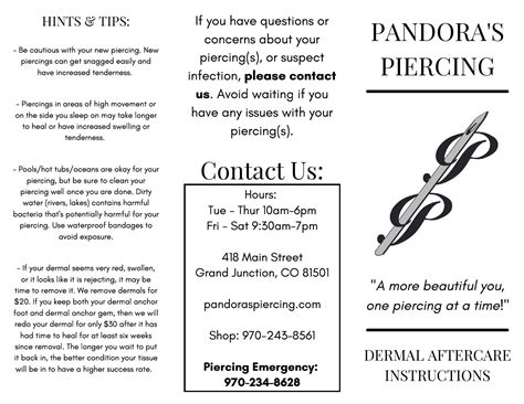 After Care | Pandora's Piercing