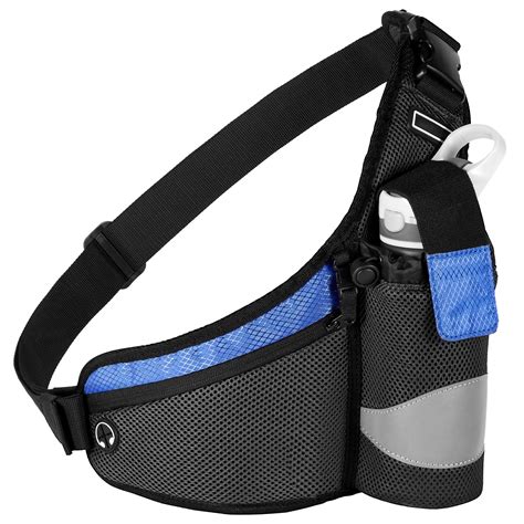 Running Waist Pack with Water Bottle Holder,Reflective Fanny Pack with ...
