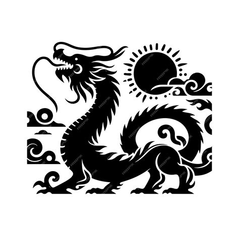 Dragon ancient creature mythology Silhouette Set Dragons head Silhouette vector | Premium AI ...