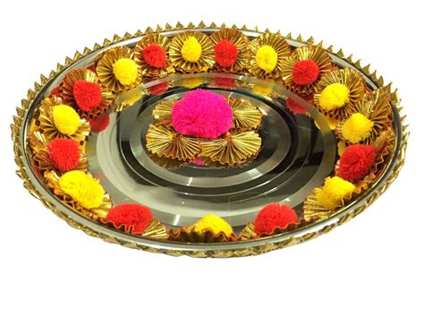 Buy indianbeautifulstore Indian Pom Pom and Gotta Patti Work Decorative ...