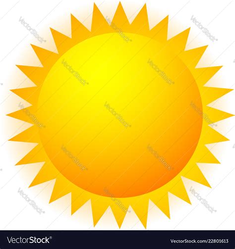 Sun clip-art isolated with transparent glow Vector Image