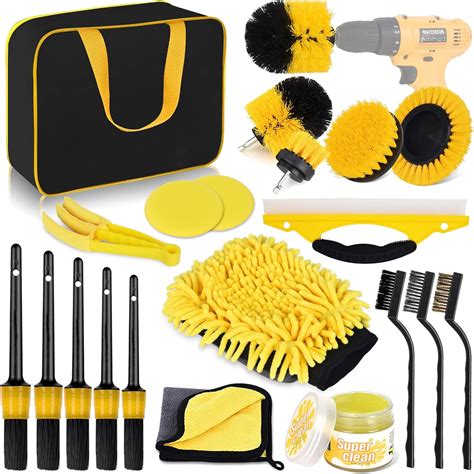 Herrfilk Car Cleaning Set, 20 Pieces Car Care Set, Car Detailing Brush Car Wash Set for Car ...
