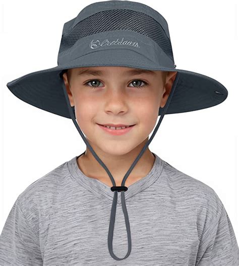 Wide Brim Hats Kids Outdoor Mesh Cowboy Hat UPF 50+ Summer Sun Hat Wide ...