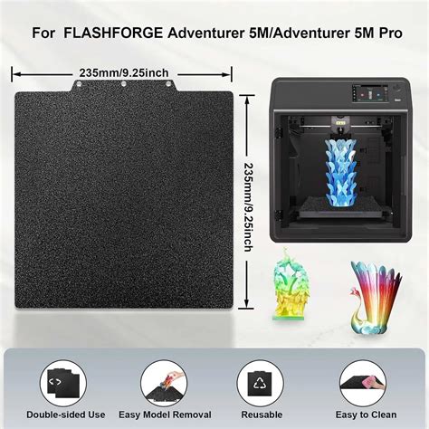 IdeaFormer-3D AD5M AD5X PEI Sheet for Flashforge Adventurer 5M/5M India ...