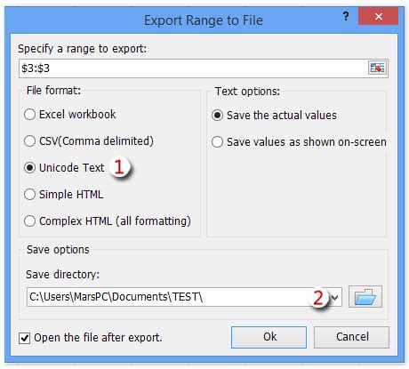 Image result for Excel Export to Text File