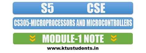 CS305 Microprocessors and Microcontrollers Module-1 Note | S5 CSE | KTU ...