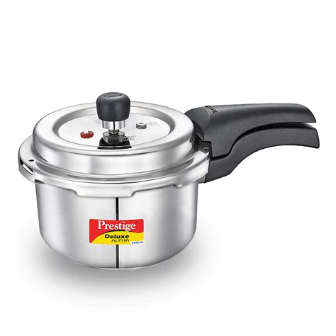 Prestige Deluxe Alpha Svachh Stainless Steel Pressure Cooker | Silver ...