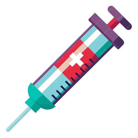 Syringe medical drug clip art and Vector Design With a White Background ...