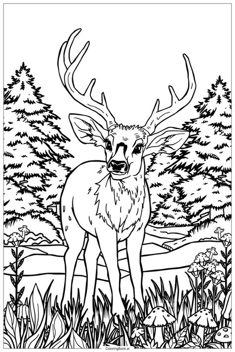 Lovely Deer Coloring Pages Coloring Cool - thewatchclub