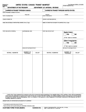 Customs 7512B 1991-2026 - Fill out Tax Template Online