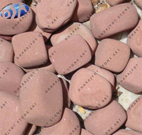 Natural Red Sandstone Pebbles – Dharajyot Stone Art