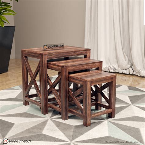 Nesting Wooden Tables at Constance Cross blog