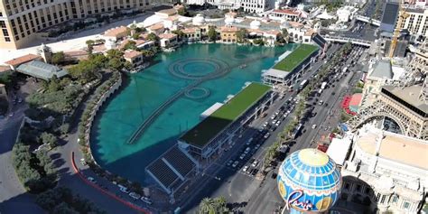 Major progress on grandstands for F1 race outside the Bellagio