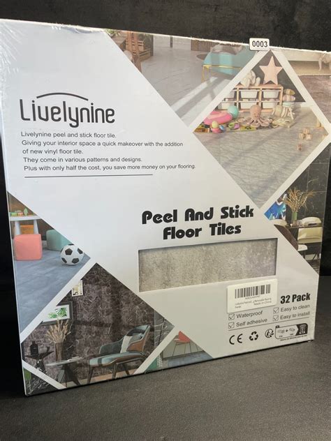 32-Pack of Peel & Stick Floor Tiles (12" x 12" Size) Self-Adhesive ...