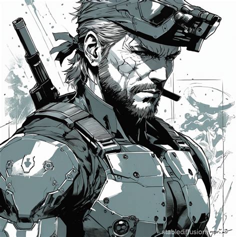 Metal Gear Solid Yoji Shinkawa Style Painting | Stable Diffusion Online