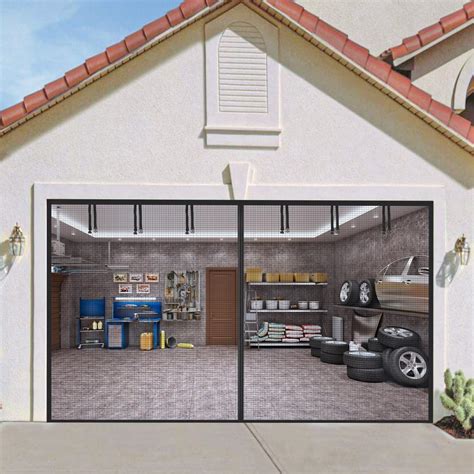 Magnetic Garage Screen Door for 2 Car Garage Doors 16x7FT - Heavy Duty ...