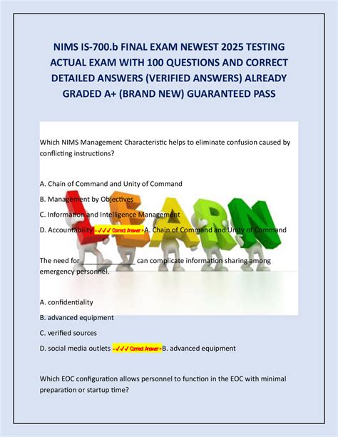 NIMS IS-700.b FINAL EXAM NEWEST 2025 TESTING ACTUAL EXAM WITH 100 ...