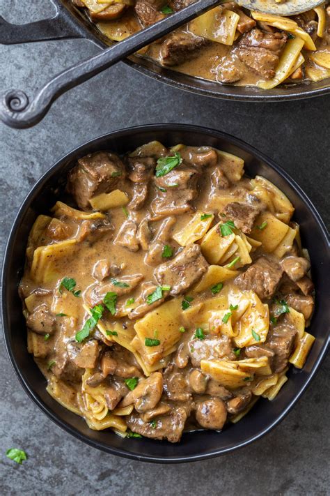 One-Pot Beef Stroganoff Pasta Recipe - Momsdish