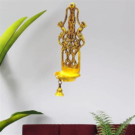 Brass Wall Diya with Bell – ArtyCraftz