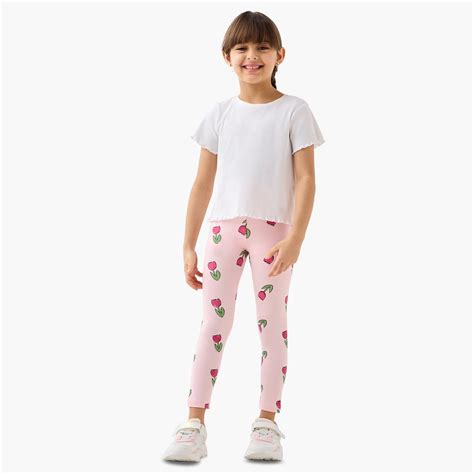 Buy Juniors Tulip Print Leggings from Juniors at just INR 399.0 at Babyshop