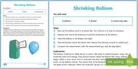 Bottle, Balloon and Air - Water Science Experiment - Twinkl