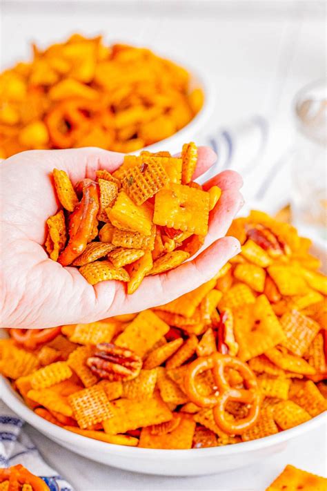 Homemade Spicy Chex Mix - Averie Cooks