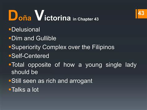 Doña Victorina Character Summary & Analysis in Noli Me Tangere | PPTX