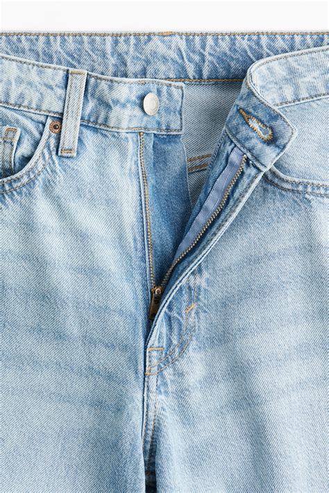 Women's Pale denim blue Feather Soft Super Wide Ultra High Jeans | H&M IN