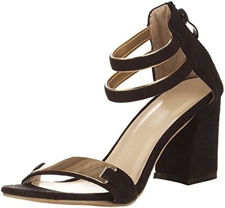 Buy Vero Couture Women's Black Suede Block Heels - 8 UK at Amazon.in