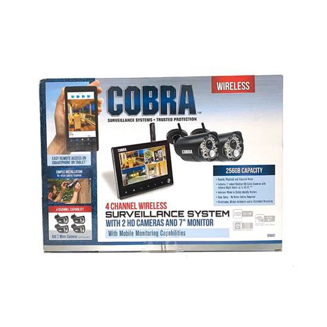 Cobra 4 Channel Wireless Surveillance System with 2 Cameras - Home ...