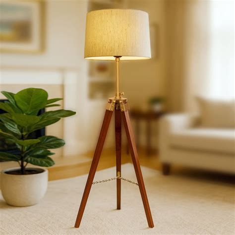 Buy HOMESAKE Marinor Wooden Tripod Floor Lamp from Homesake at just INR ...