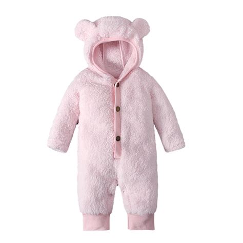 Baby Fleece Winter Coat Newborn Baby Fleece Footie Snowsuit Winter ...