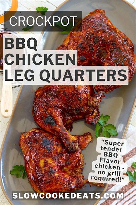 Easy Crockpot Chicken Leg Quarters (BBQ Style!) | Slow Cooked Eats