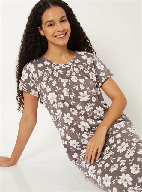 Buy Women Floral Print Nightgown Online at just Rs. 849.0 ...