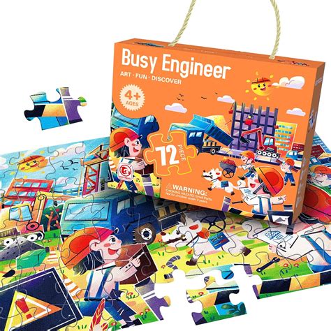 Amazon.com: Jumbo Floor Puzzles for Kids Ages 3-5, Preschool Learning ...