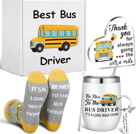 Amazon.com | FoldTier 5 Pcs School Bus Driver Appreciation Gifts for ...